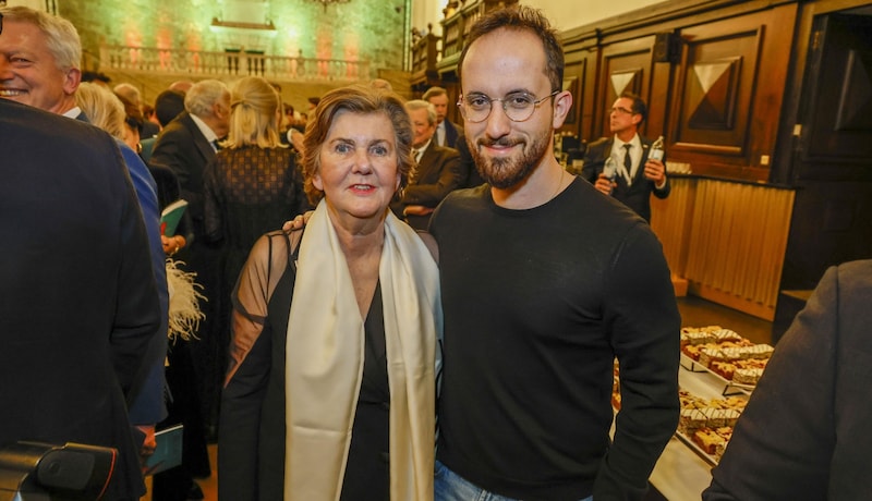 Former Festival President Helga Rabl-Stadler with the German star pianist Igor Levit. (Bild: Tschepp Markus)