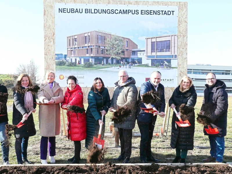 The ground-breaking ceremony for the new education campus in Eisenstadt took place just a few days ago. (Bild: Reinhard Judt)