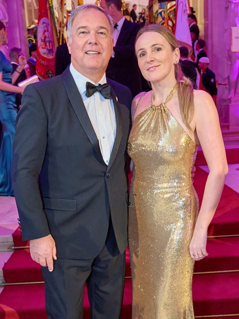 Walter Ruck, President of the Vienna Chamber of Commerce, with his wife Petra at the Vienna Business Ball. (Bild: Starpix / A. Tuma)