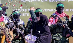 Die Hamas bei einer früheren Geiselfreilassung