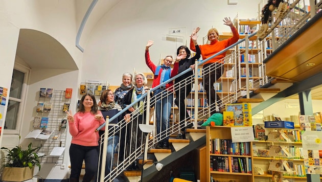 Ein engagiertes und lesefreudiges Team ist dreimal wöchentlich für Leseratten da.  (Bild: Stadtgemeinde Gmünd )