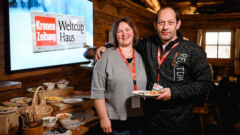 Veronika and Florian Haidenberger from East Tyrol enjoyed the breakfast buffet: "It's the first time we've ever won anything!" (Bild: Wenzel Markus/Markus Wenzel)