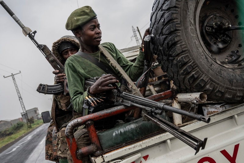 Truppen der kongolesischen Regierung versuchen, die Metropole Goma vor den Rebellen zu beschützen. (Bild: Associated Press.)