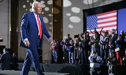 Donald Trump sprach vor Unterstützern in Las Vegas.