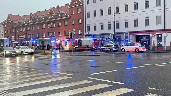 Der Mann musste mit einer schweren Rauchgasvergiftung ins Spital gebracht werden. Mehrere Helfer ...