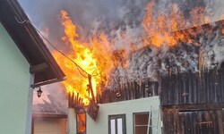 Holzschuppen wurde ein Raub der Flammen.