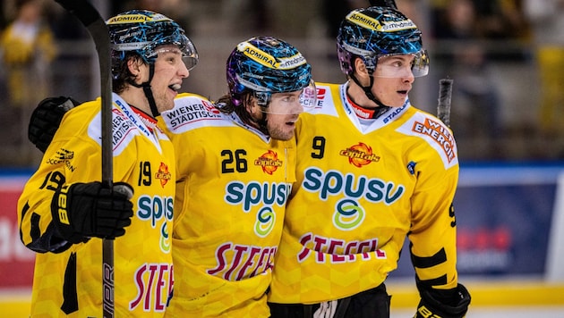 Predan, Jasper und Wallner (v. li.) wollen nach der Länderspiel-Pause wieder voll angreifen. (Bild: GEPA)