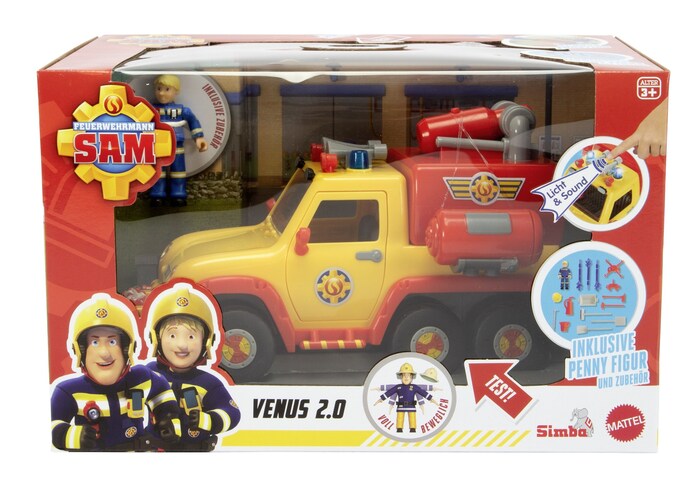 Gewinnen Sie ein Sam Feuerwehrauto Venus 2.0 mit Figur von Simba.