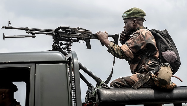 The Congolese army is trying to repel the rebels, who are apparently supported by Rwanda. (Bild: APA/AFP/Michael Lunanga)