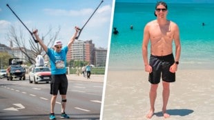 Lukas Müller erfüllte sich am Meer in Australien die nächste große Vision. (Bild: Krone KREATIV/Lukas Müller und Red Bull Content Pool)