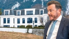 Benkos Familie soll aus der Villa in Innsbruck ausziehen – und zwar rasch, wenn es nach den Saudis geht.  (Bild: Krone KREATIV/APA/GEORG HOCHMUTH, APA/EXPA/JOHANN GRODER)