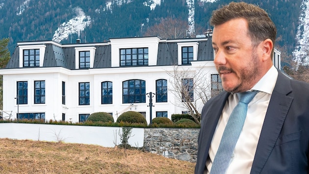 Mama Ingeborg helps out with the rent for the Innsbruck villa, but René Benko himself currently has to make do with a single cell. (Bild: Krone KREATIV/APA/GEORG HOCHMUTH, APA/EXPA/JOHANN GRODER)