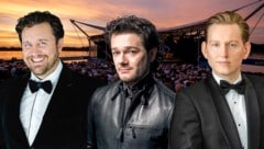 Stimmgewaltiges Trio: Joseph Calleja, Arturo Chacón-Cruz und Bogdan Volkov (von links). (Bild: Krone KREATIV/Brian Smith, Monika Rittershaus, Marco Borelli, Imre Antal)