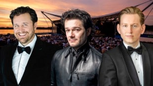 Stimmgewaltiges Trio: Joseph Calleja, Arturo Chacón-Cruz und Bogdan Volkov (von links). (Bild: Krone KREATIV/Brian Smith, Monika Rittershaus, Marco Borelli, Imre Antal)