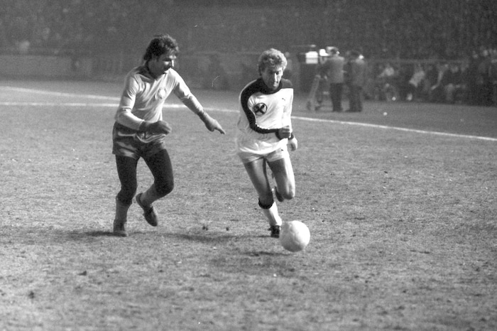 Gernot Jurtin (re.) sorgte 1983 beim 2:0-Heimsieg gegen Lok Leipzig für beide Treffer. 