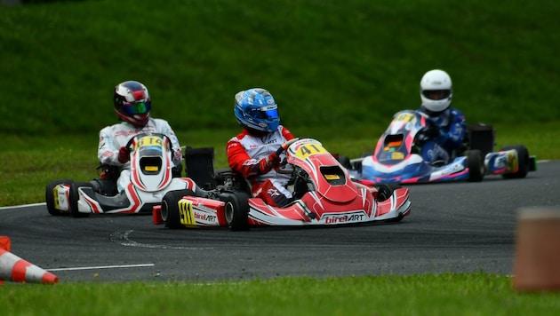 Karting jewel Alexander Scheiblecker (red) hopes for a breakthrough (Bild: Scheiblecker)