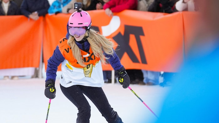 Als Kind Fan von Hermann Maier, mittlerweile selbst zum Pistenfloh mutiert: Melissa Naschenweng.