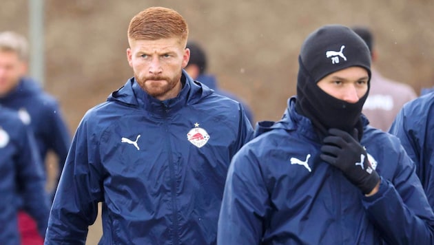 Maximiliano Caufriez already trained with the Bulls on Tuesday. (Bild: Tröster Andreas/Kronen Zeitung)