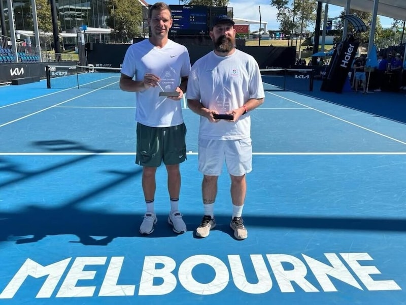 Mario Kargl (right) won the doubles competition of the Australian Open for deaf athletes with Gabor Mathe. (Bild: Australian Open)