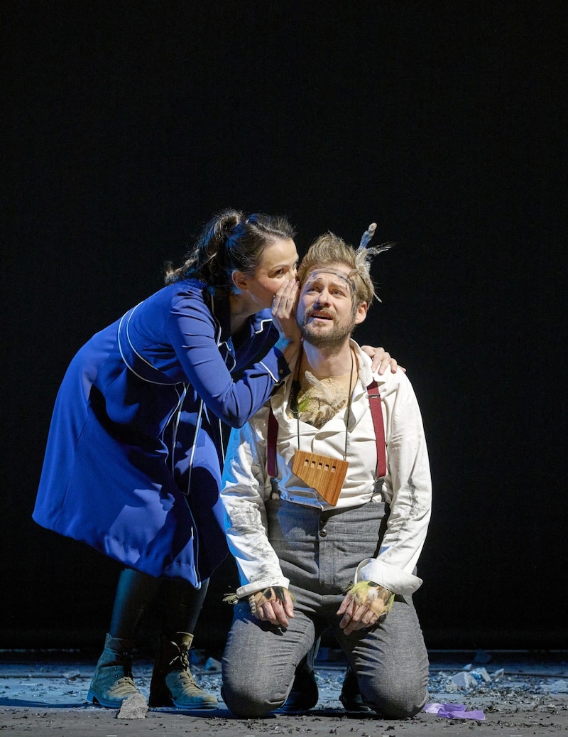 "Pamina" Sláva Zámečníková and "Papageno" Ludwig Mittelhammer (Bild: (c) Wiener Staatsoper Michael Poehn)