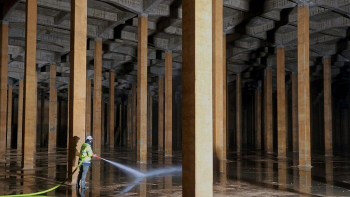 The storage chamber is cleaned every four years.
