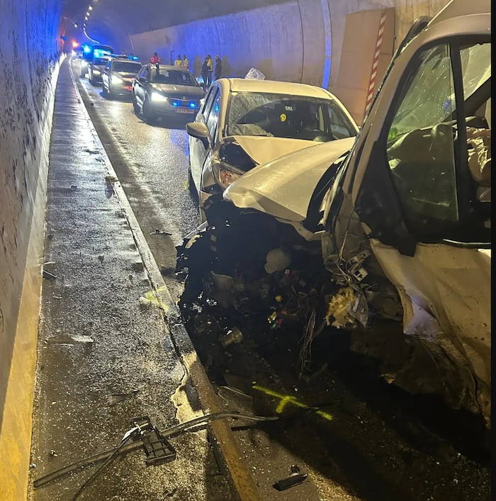 Vehicles were badly damaged.