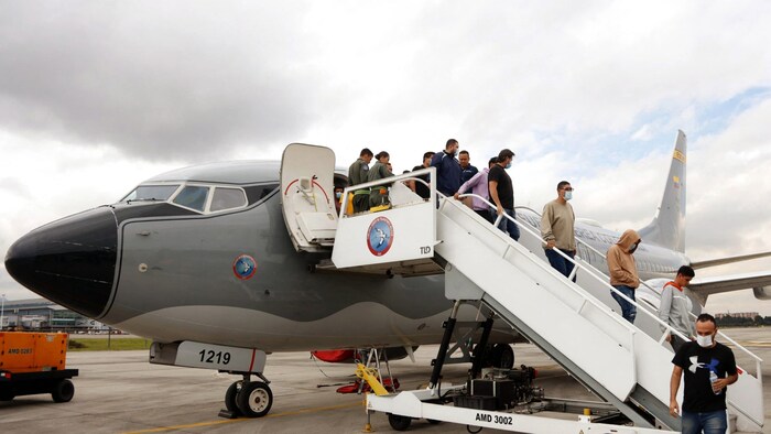 Migrants arriving in Colombia