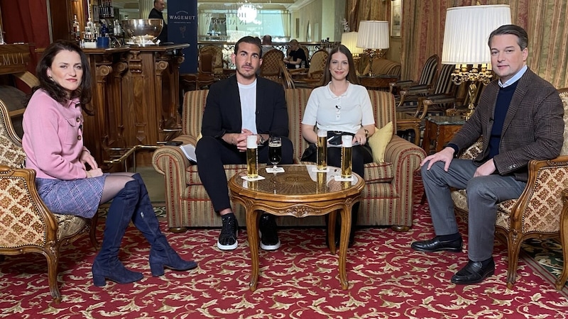 Petja Mladenova, Samy El Makarem, Tanja Pfaffeneder, Dominik Nepp (from left to right) (Bild: krone.tv)