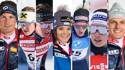 Sie vertreten Salzburg bei der EM: Oliver Lienbacher, Lea Rothschopf, Fabian Müllauer, Kristina Oberthaler, Fredrik Mühlbacher, Anna Andexer und Lukas Haslinger. (Bild: Gepa Pictures)