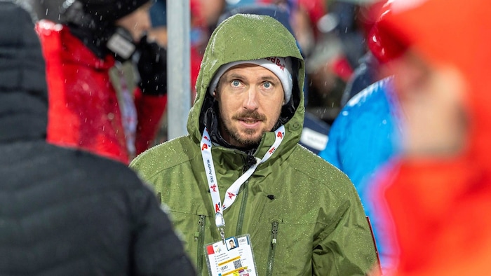 Marcel Hirscher im Zielbereich