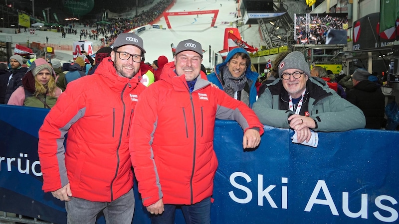 Alf Markus (Krone) mit Wolfgang Schaller und Gerhard Koch (ORF) (Bild: Pail Sepp/Sepp Pail)