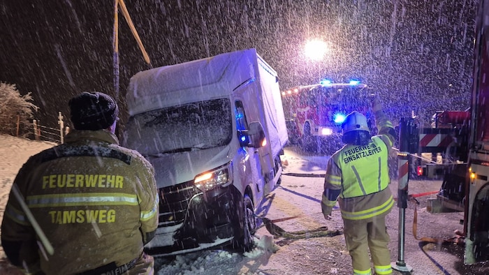 Feuerwehreinsatz im Schnee
