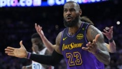 Bittere Niederlage für LeBron James und seine Lakers.   (Bild: APA/Getty Images via AFP/GETTY IMAGES/Mitchell Leff)