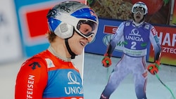 War der Jubel von Henrik Kristoffersen (re.) eine Spitze gegen Marco Odermatt? (Bild: GEPA/Screenshot ORF)