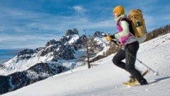 Der Faszination des Schneeschuhwanderns kann man sich bei diesem Anblick nicht mehr entziehen. (Bild: Weges)