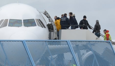 Migranten bei ihrer Abschiebung aus Deutschland (Archivbild)