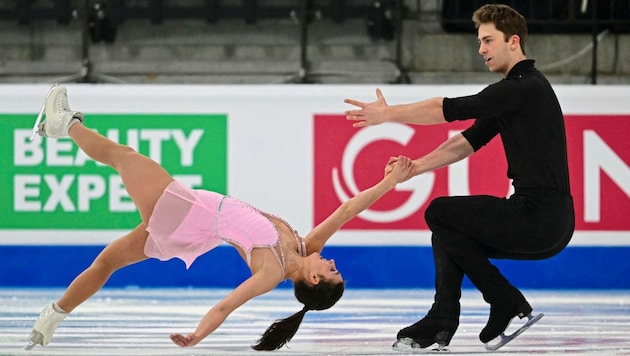 Sophia Schaller und Livio Mayr schafften den Einzug in die Kür. (Bild: AFP/AFP or licensors)