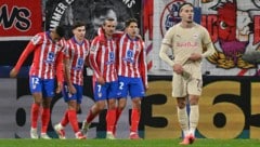 Atletico (li.) hatte mit Salzburg leichtes Spiel. (Bild: APA/AFP/KERSTIN JOENSSON)