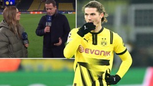 Marcel Sabitzer (re.) bekommt einen neuen Trainer. Das hat Lars Ricken (Mitte) live im TV ...