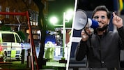 Der Tatort in Södertälje südwestlich von Stockholm, wo Salwan Momika (re.) erschossen wurde.