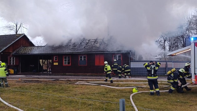 Die Florianis konnten die untergebrachten Vierbeiner nicht mehr retten. (Bild: FF Maria Rojach)