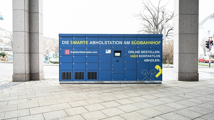 Der „Digitale Marktplatz“-Container (o.) beim Südbahnhofmarkt ist bereits entfernt worden.