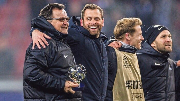 Jürgen Säumel und sein Betreuerstab hatten gegen Leipzig viel Grund zum Jubeln.