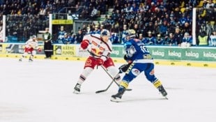 Robertson (li.) und die Bulls wollen einen Sieg gegen den VSV (Vallant). (Bild: 2025 EC Red Bull Salzburg)