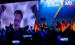 Elon Musk war beim Wahlkampfauftakt der AfD per Videokonferenz zugeschaltet.
