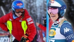 Mikaela Shiffrin und Lindsey Vonn wollen beí der WM gemeinsam in der Team-Kombi fahren. (Bild: GEPA, krone.at-MRGrafik)