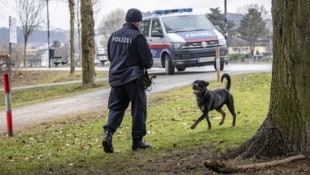 Polizei-Einsatz nach der Bluttat im Lehener Park.