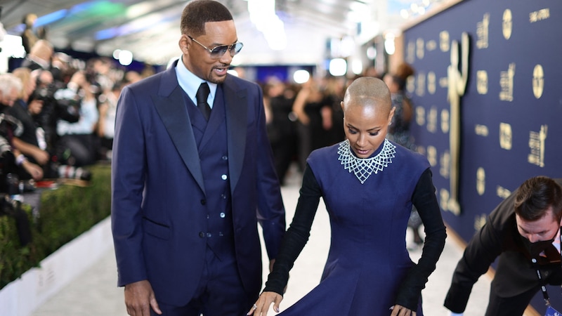 Will Smith und Jada Pinkett-Smith bei den Oscars 2022 (Bild: APA/Getty Images via AFP/GETTY IMAGES/Dimitrios Kambouris)