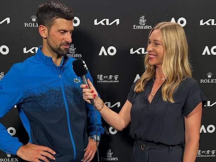 Schett mit Lieblings-Interviewpartner Djokovic.