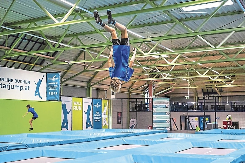 Jump-, Action- und Balance-Areas sind im „StarJump“ in der Messe Oberwart auf über 3000 Quadratmetern garantiert (Bild: Husbauer Norbert)